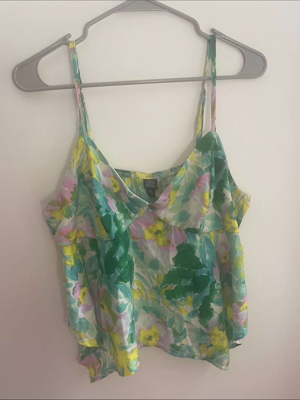 wild fable Green Floral Spaghetti Strap Cami